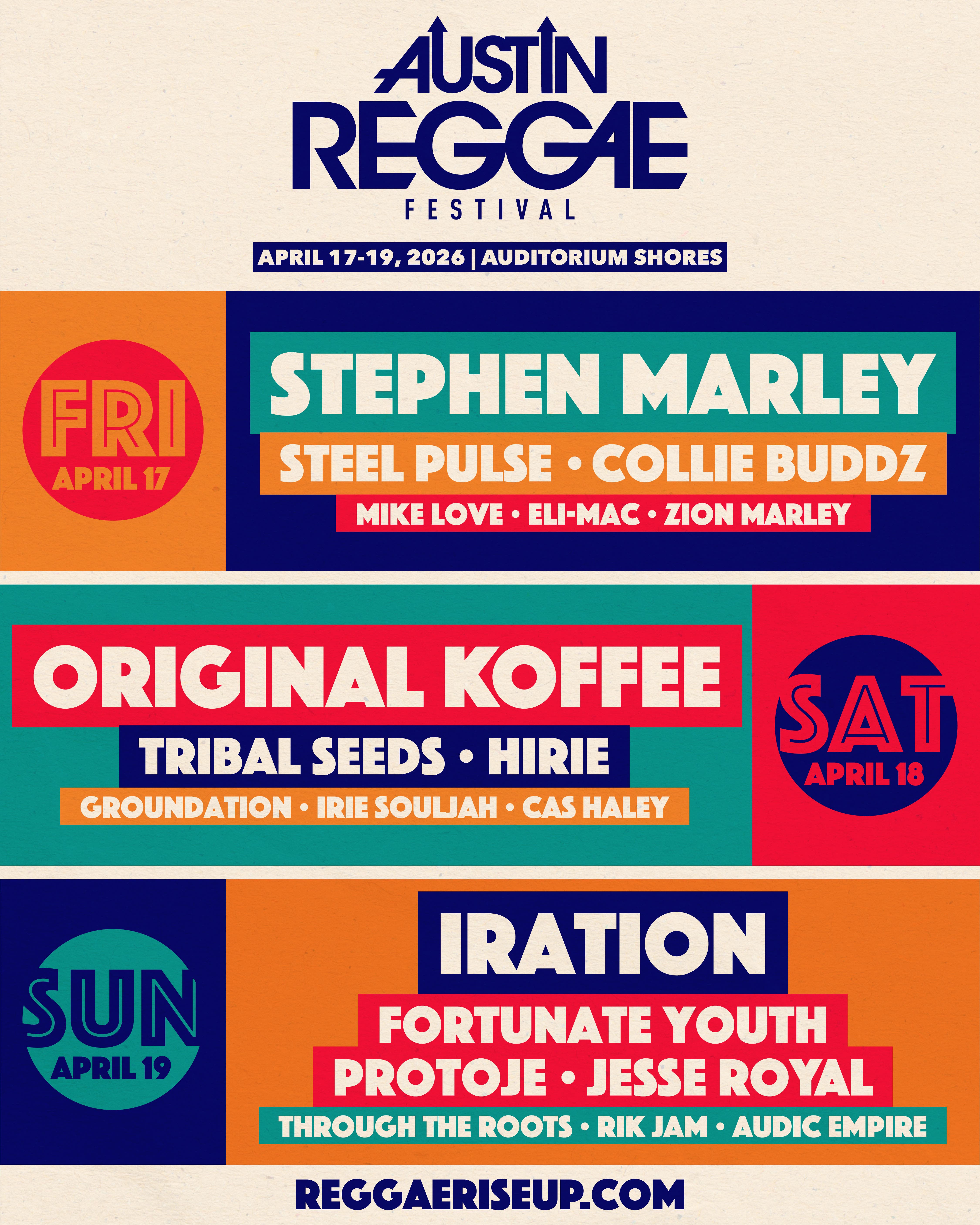 Austin Reggae Festival 2026 - Promo Code "RAVEFAM"