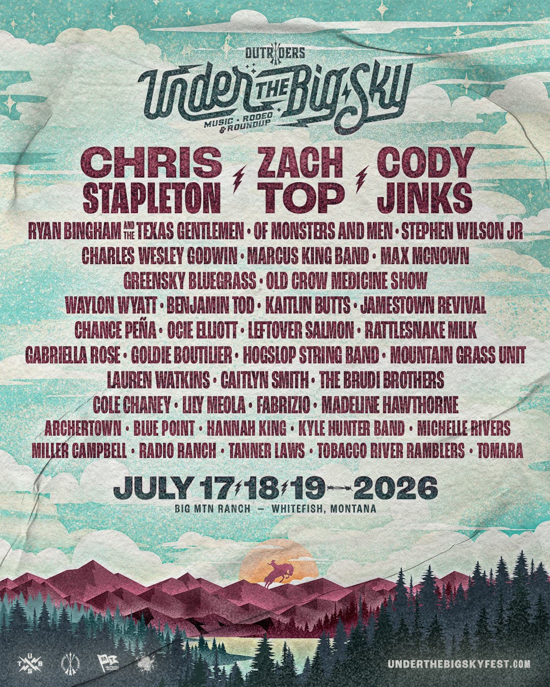 Under the Big Sky Festival 2026 - Promo Code "BOOTS"