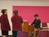 After school choir practice with Mr. Crowley and his students