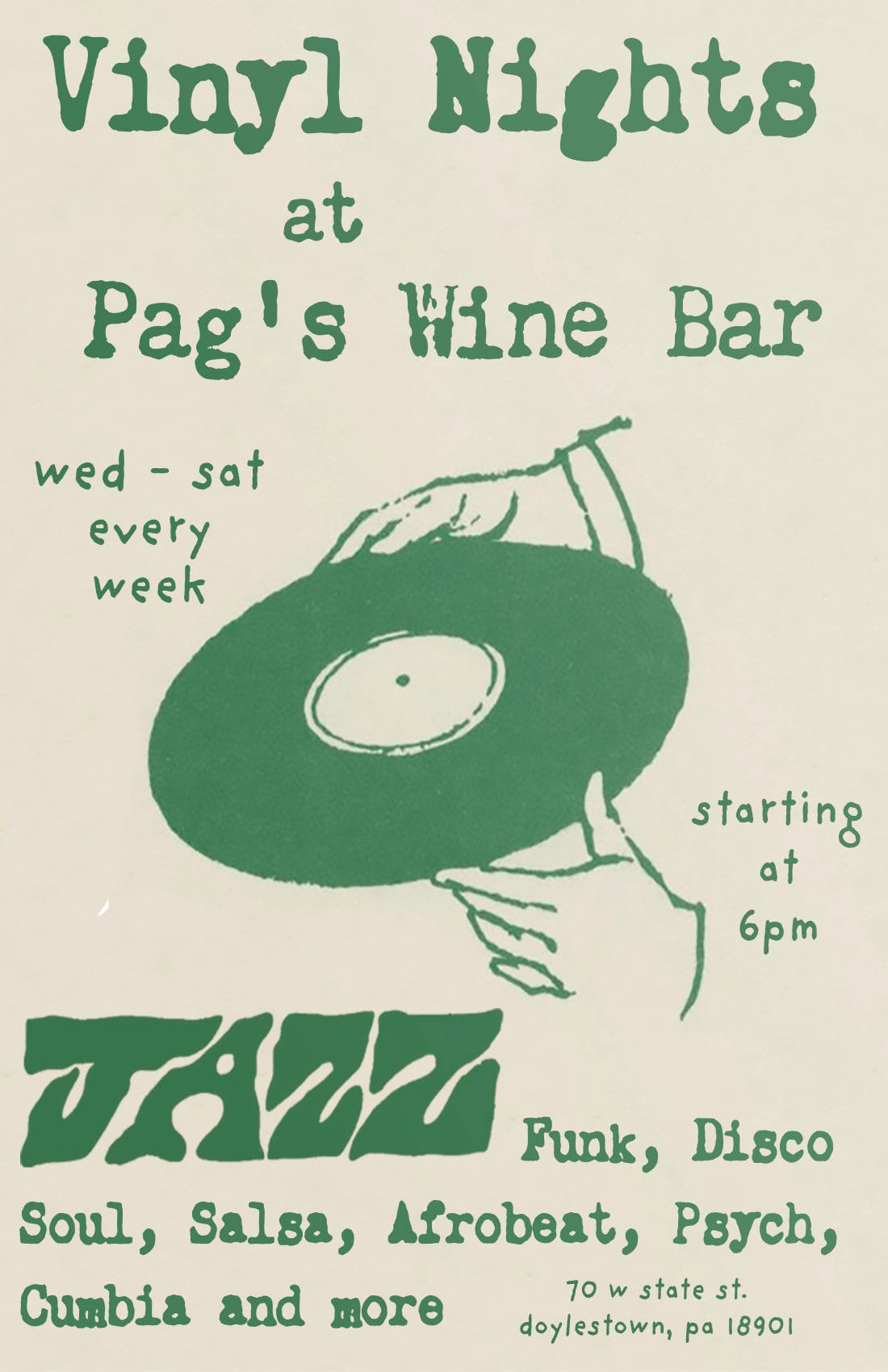 💿 Vinyl Nights at Pags Wine Bar🍷