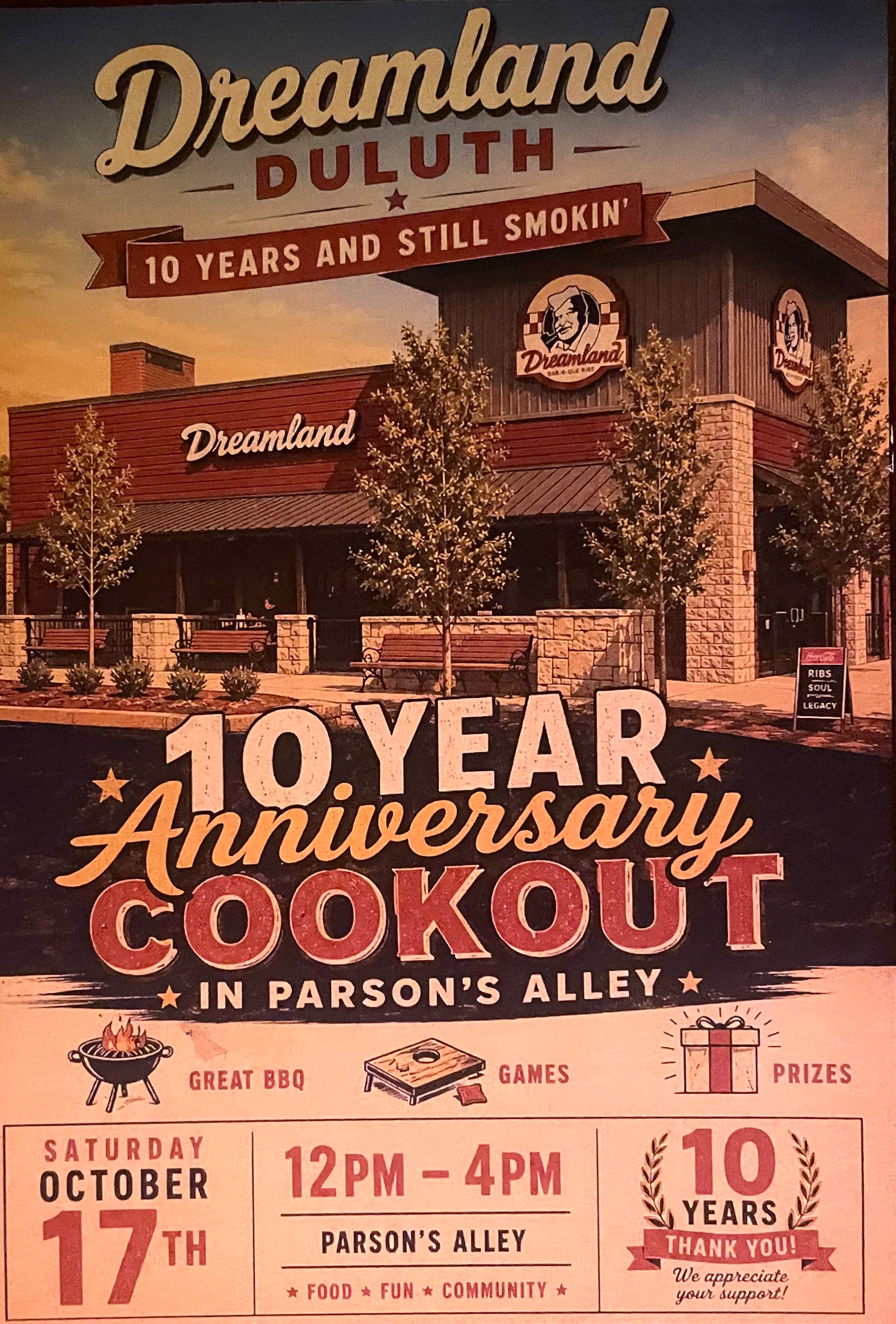 10 Year Anniversary Cookout