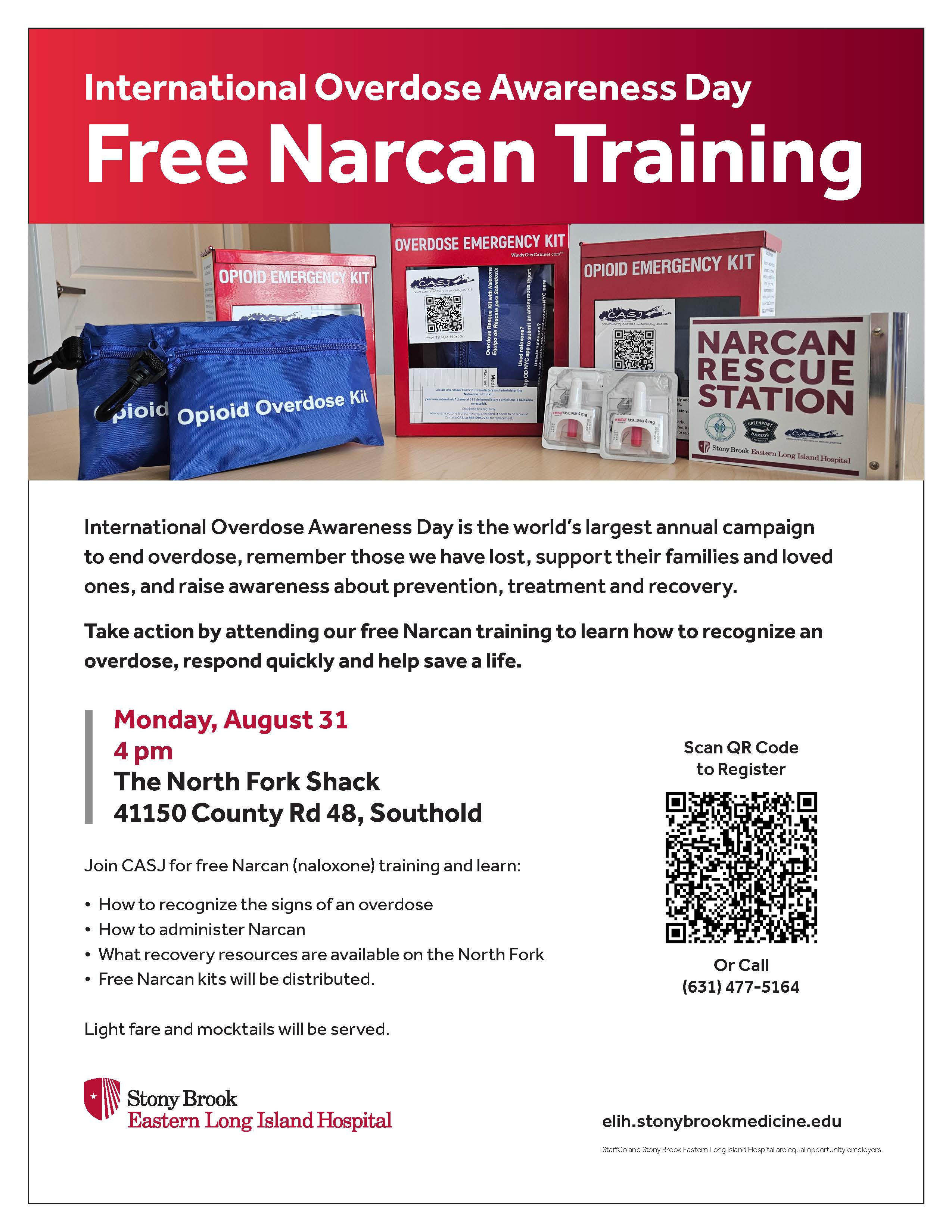 International Overdose Awareness Day: Free Narcan Training