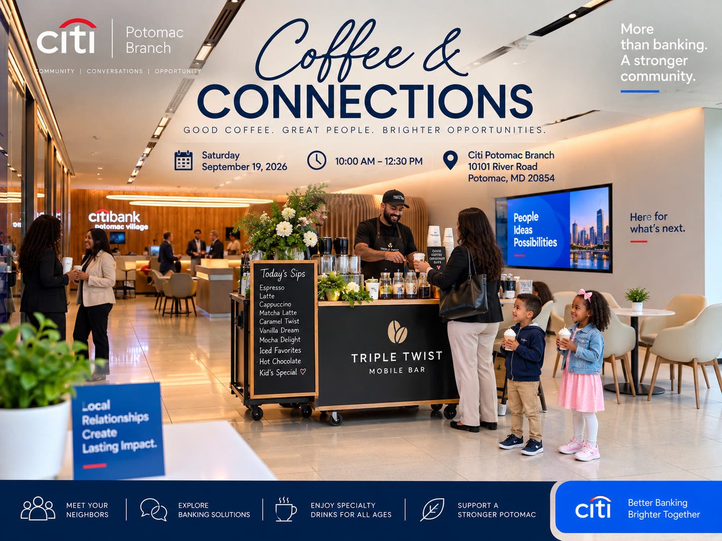 Coffee and Connections at Citibank Potomac 
