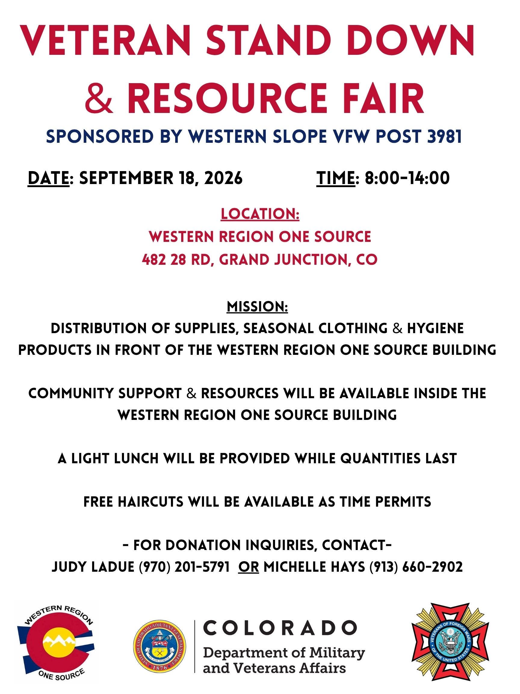 Veteran Stand Down & Resource Fair