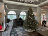 The beautiful lobby of the Renaissance will inspire any writer's imagination, especially at Christmastime 