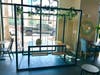 Swings! Inside! A coffee shop!