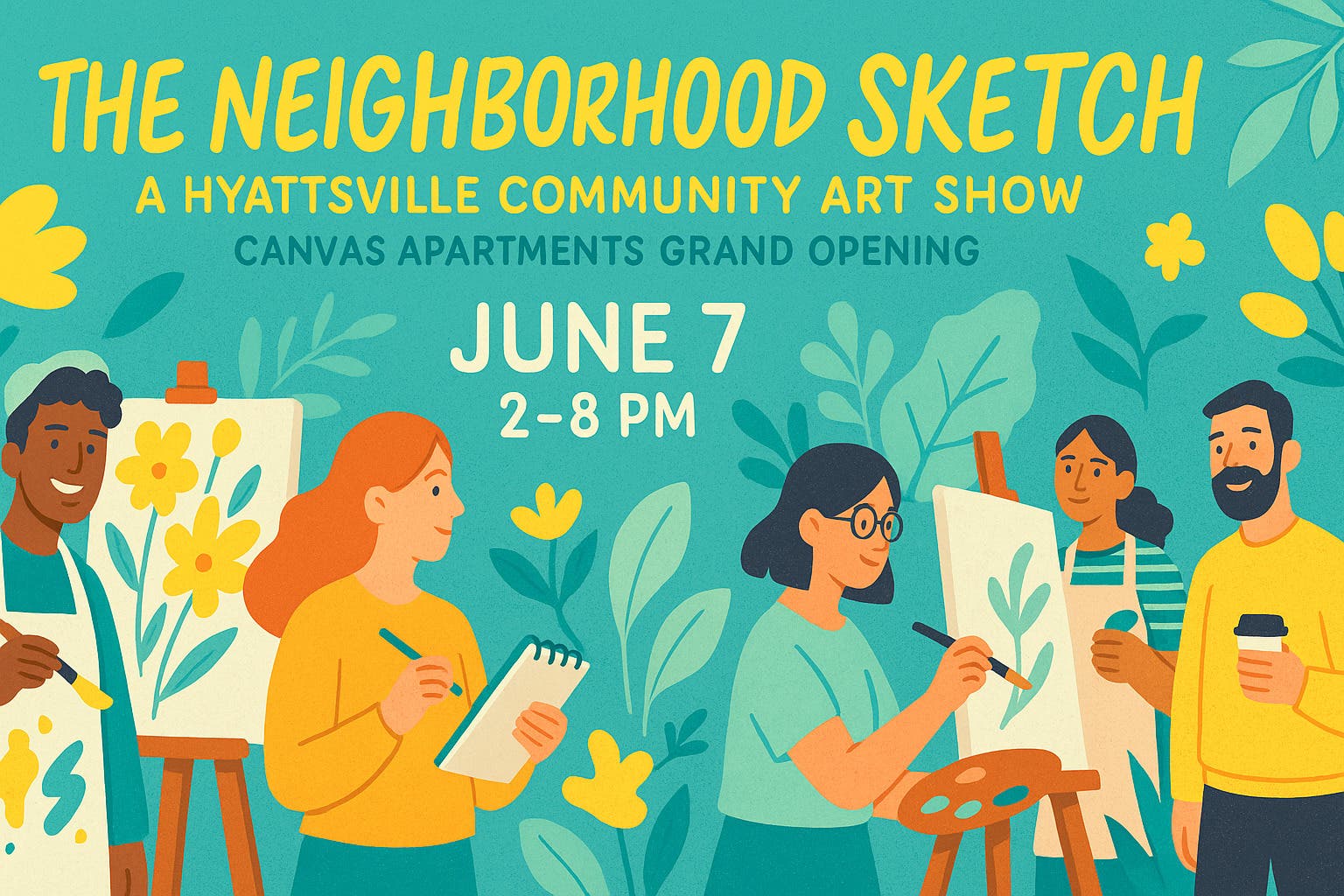 The Neighborhood Sketch: Canvas Grand Opening Party & Community Art Show