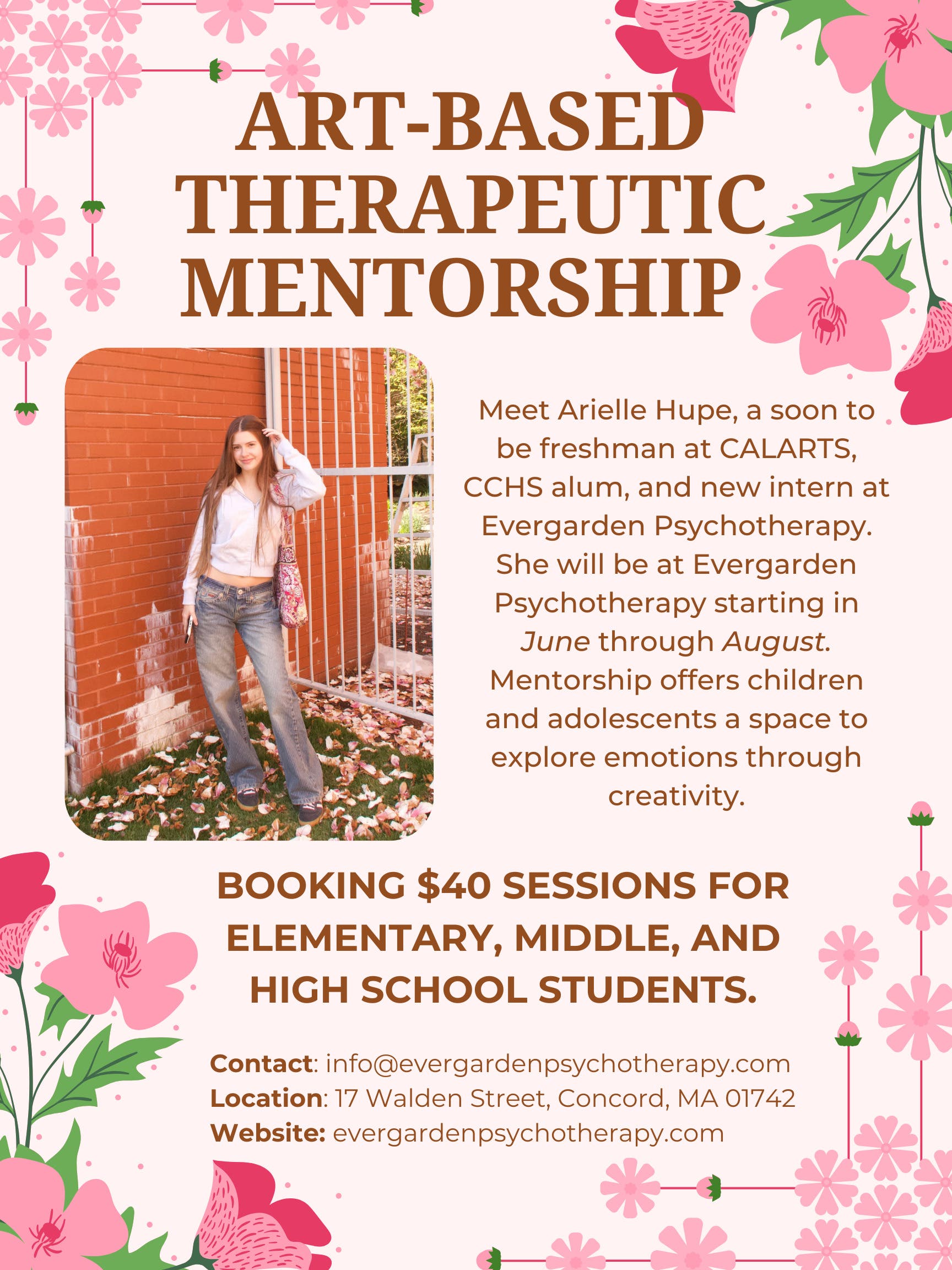 Arts-based Therapeutic mentorship with Arielle