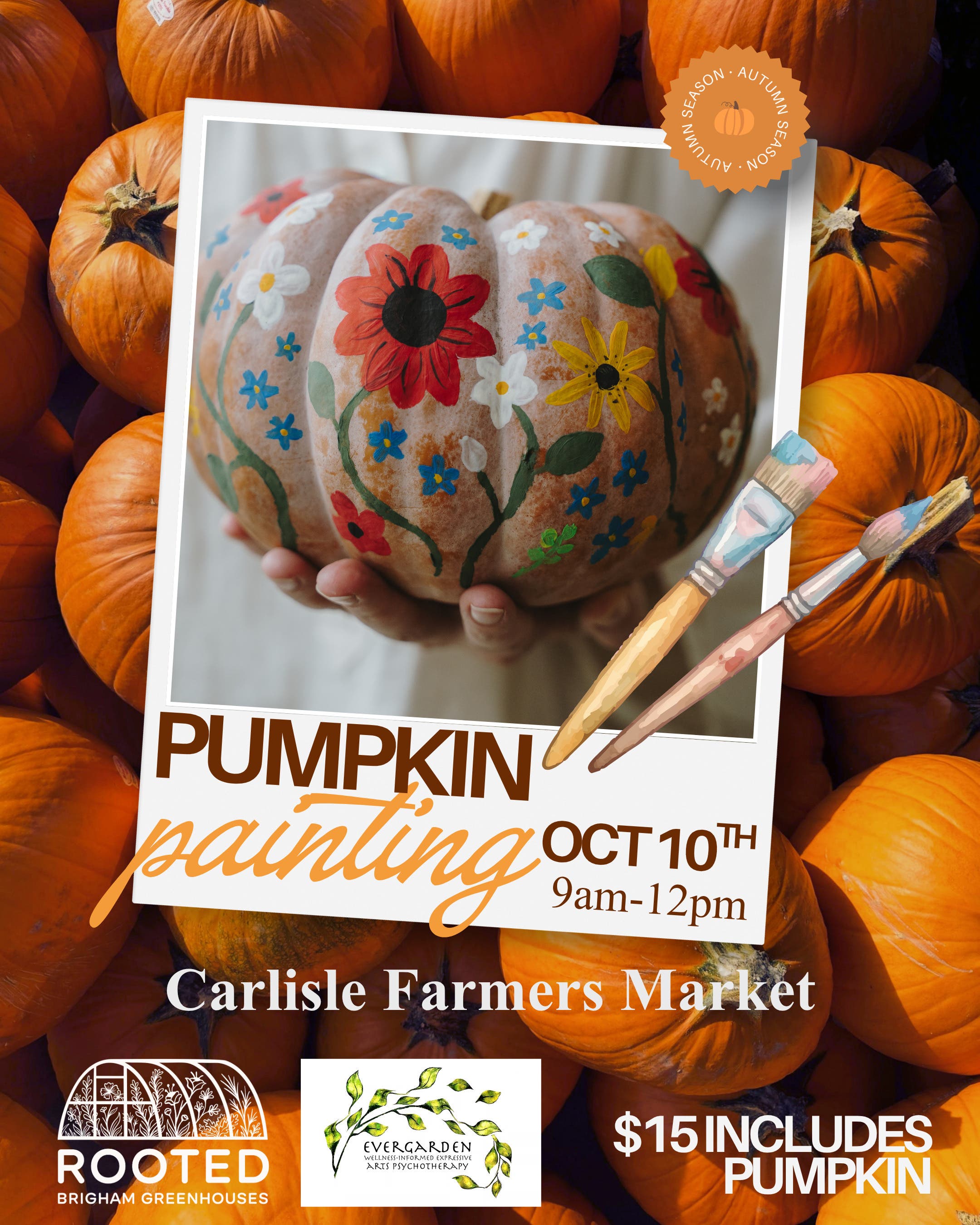 Pumpkin painting at Carlisle Farmers Market