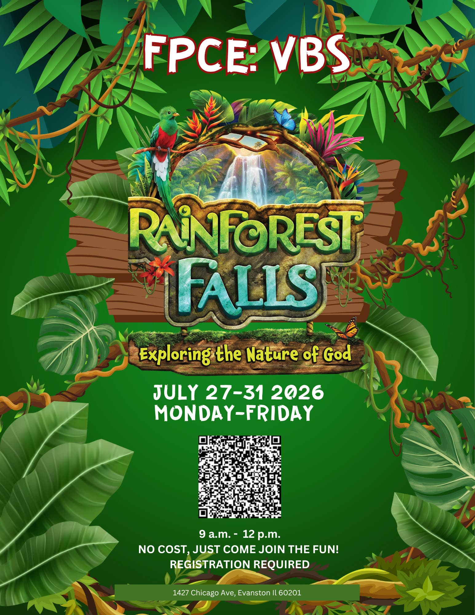 Free Summer Program for Evanston Kids: Rainforest-Themed VBS (July 27–31)