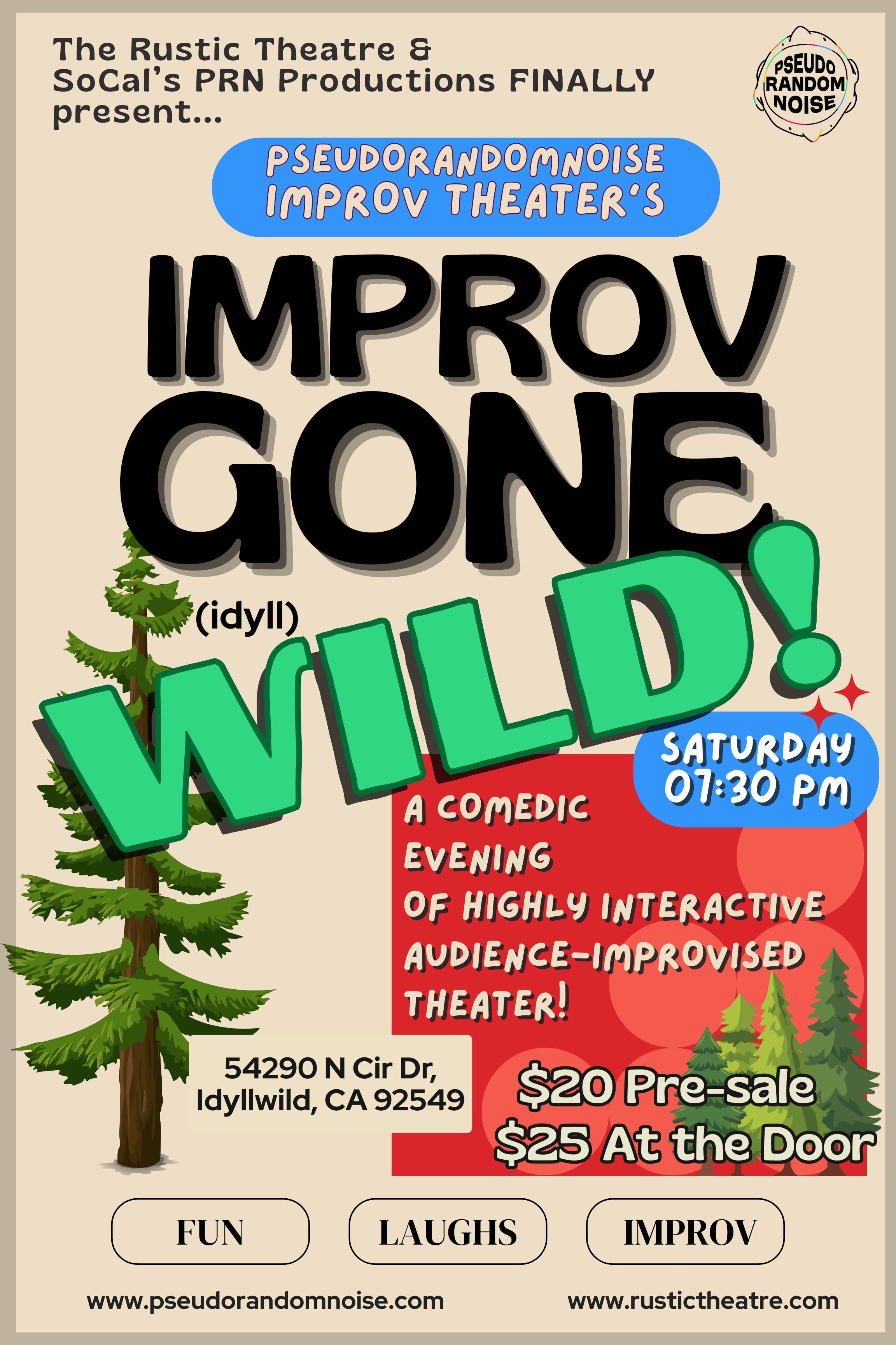 IMPROV GONE (IDYLL) WILD! Hilarious Improv Theater Night with PRN!