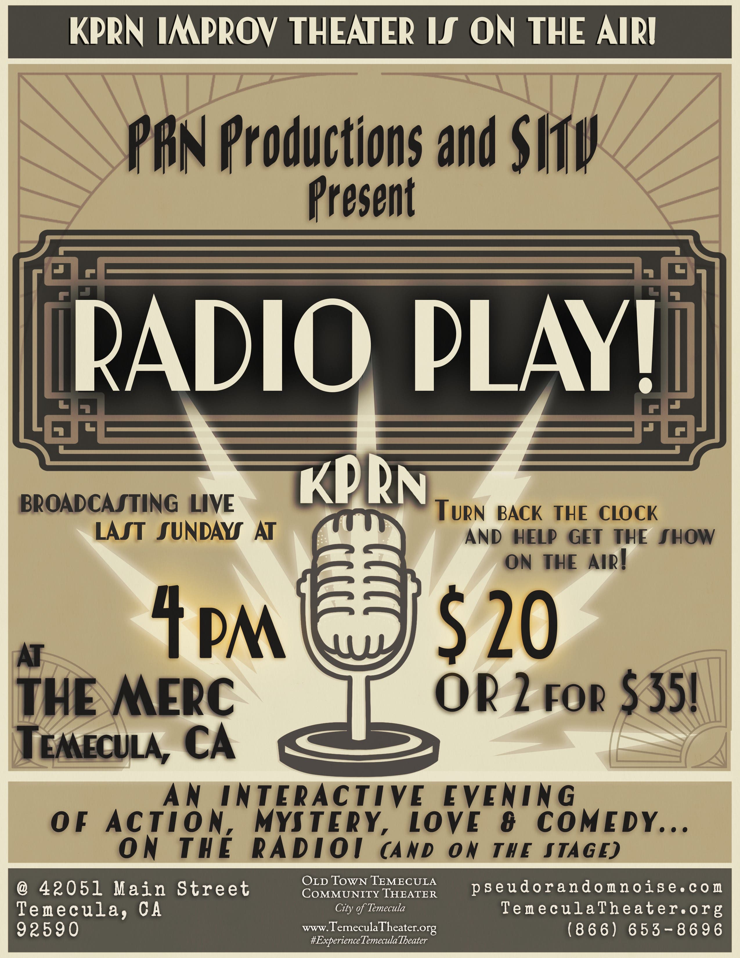 RADIO PLAY! Improvised 1940's Radio from PRNIT and SITV!