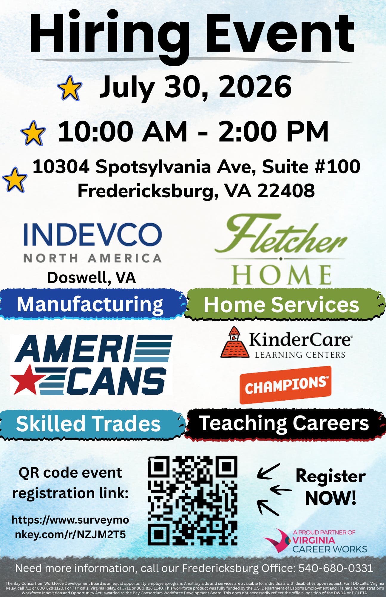 Fredericksburg Hiring Event