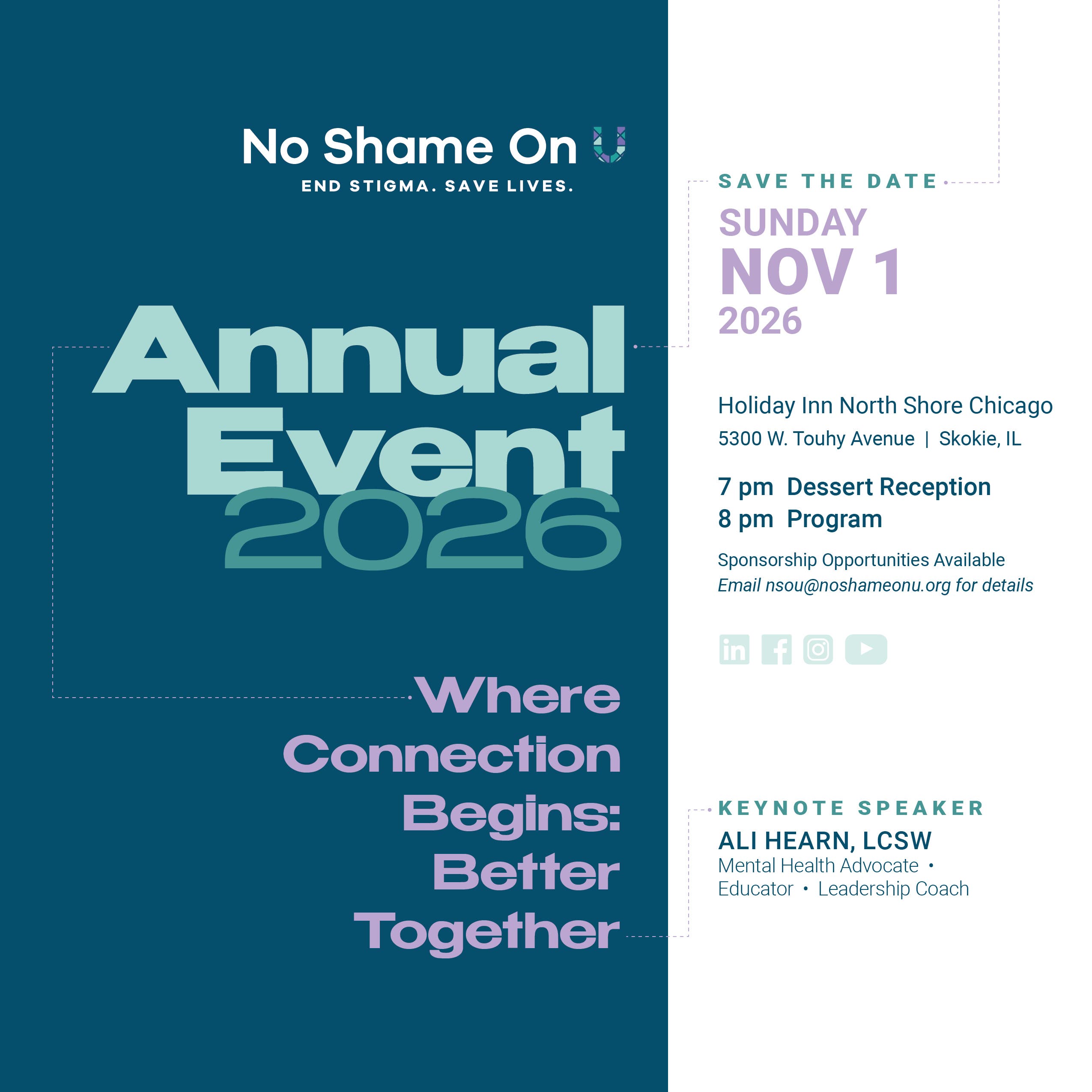 No Shame On U Annual Event 2026: Where Connection Begins: Better Together