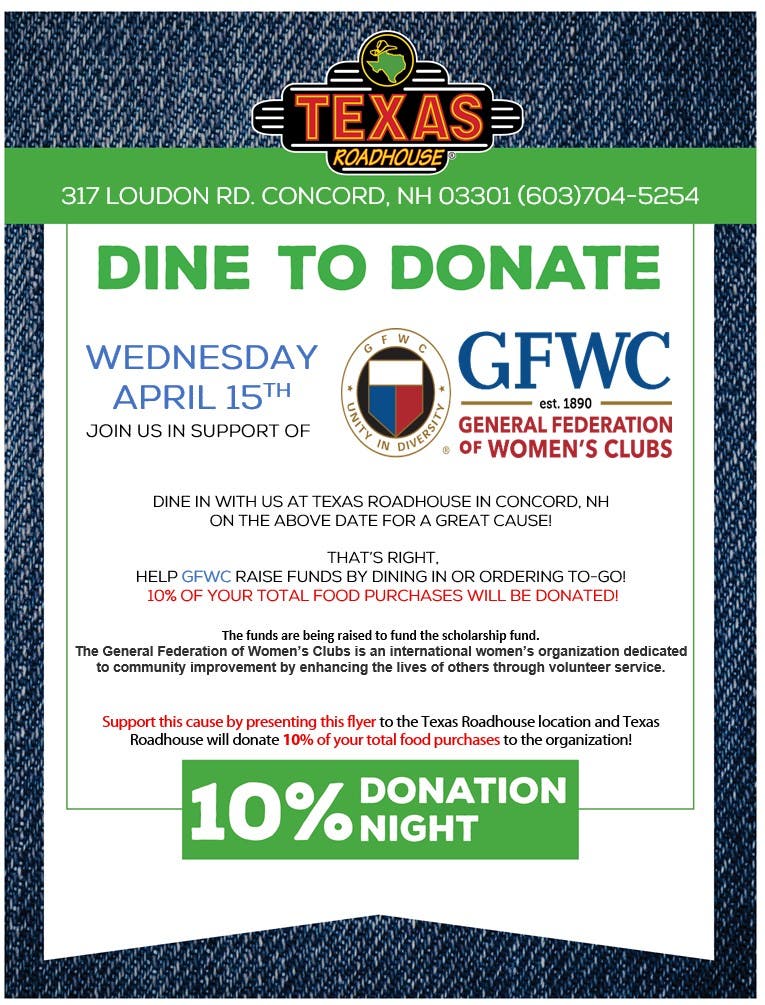 GFWC Dine To Donate