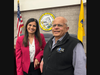 NJ DOT Commissioner Priya Jain and West Windsor Mayor Hemant Marathe