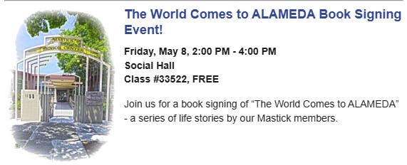 The World Comes to Alameda Vol. 2- BOOK SIGNING & RECEPTION