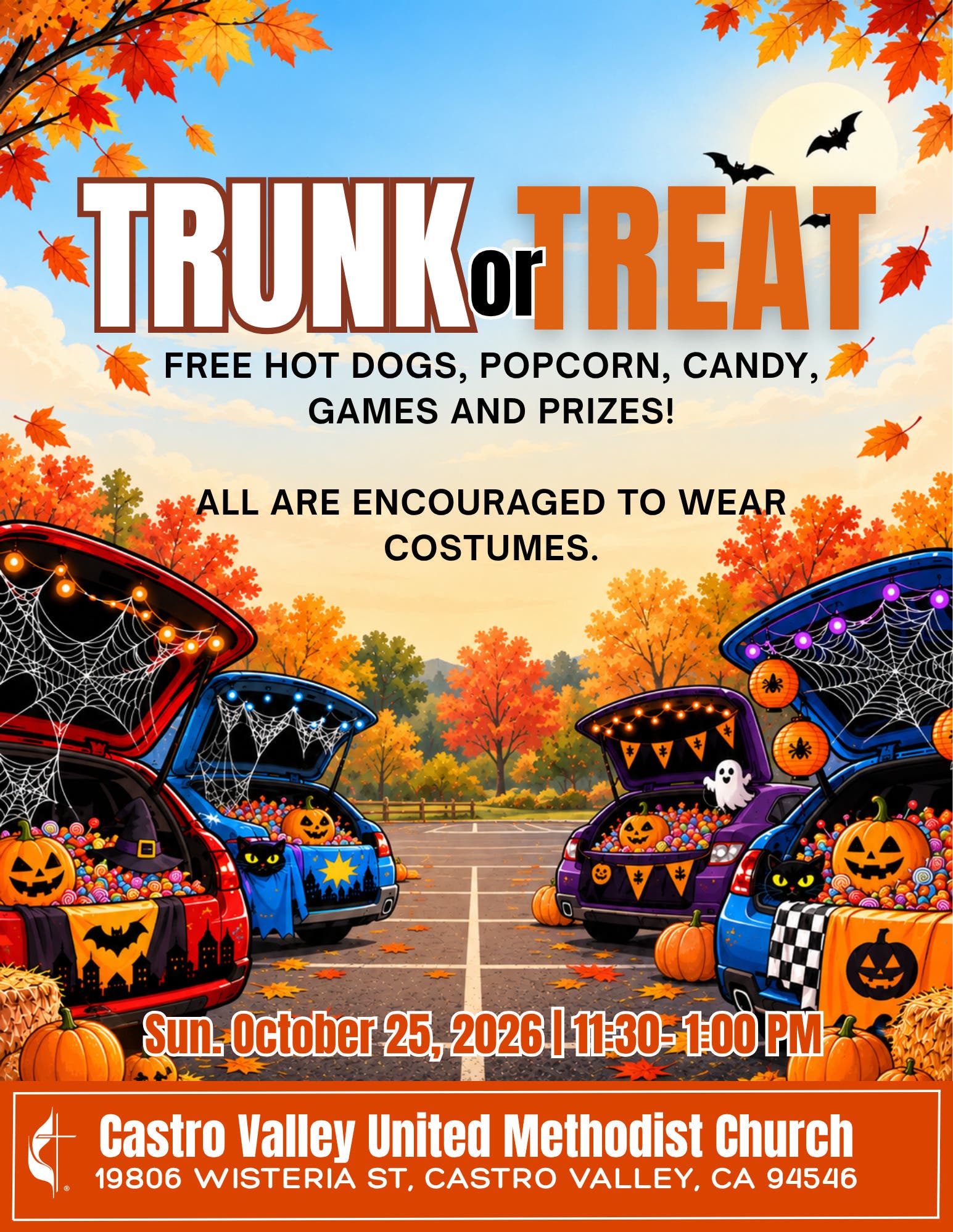 CVUMC Trunk or Treat 2026: Free Food, Games, & Prizes!