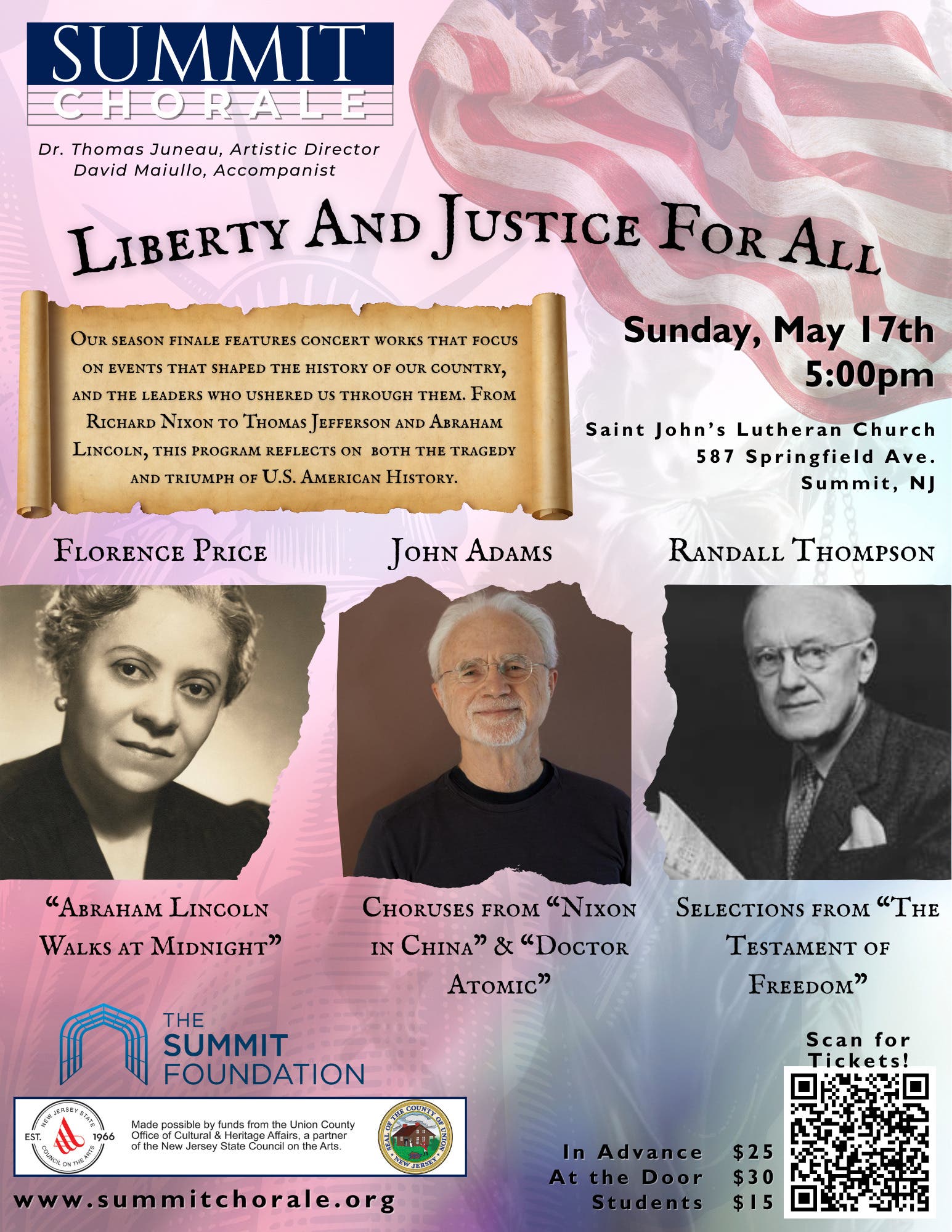Summit Chorale’s Spring Concert: Liberty and Justice for All