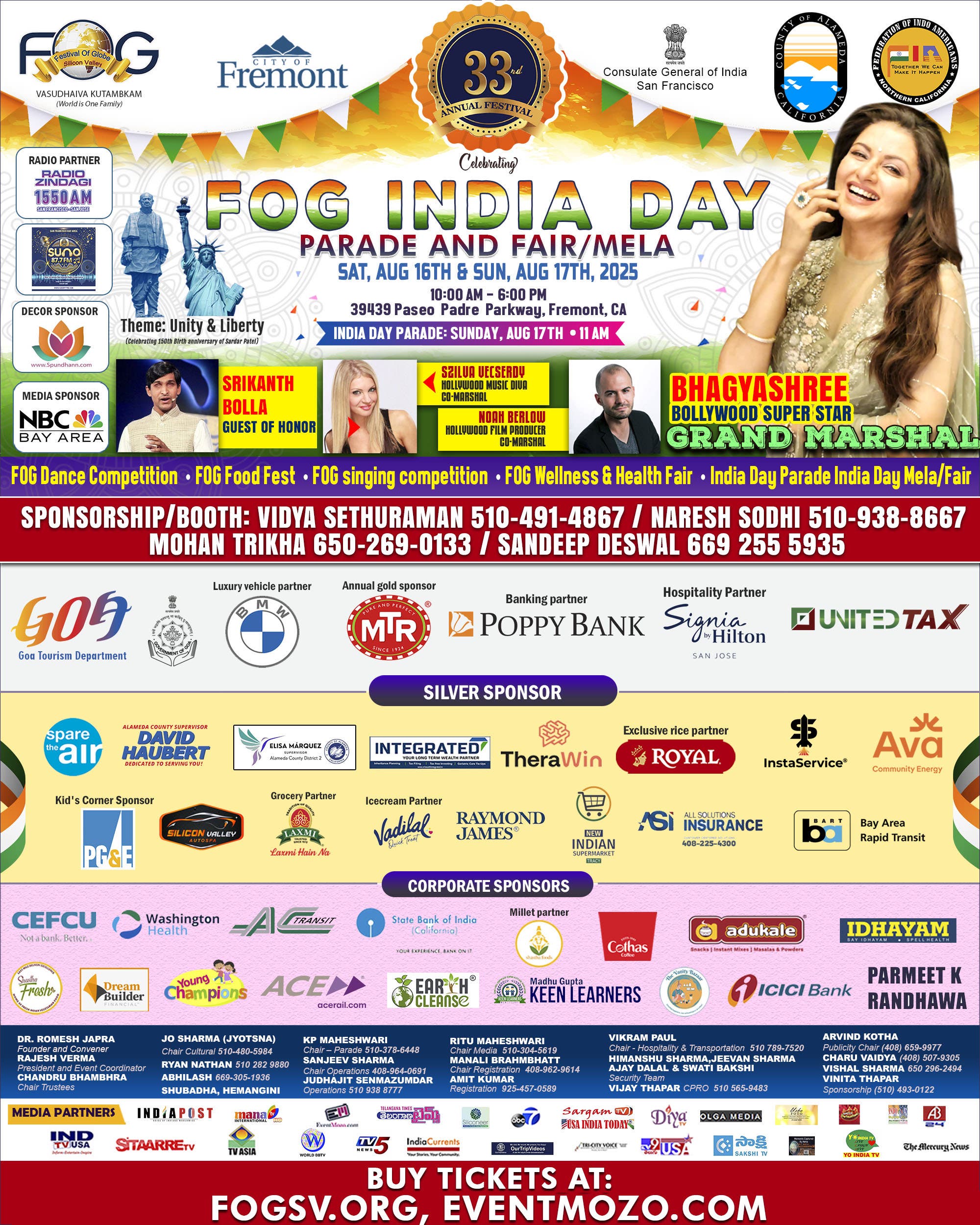 FOGSV to Host Bay Area’s Largest Indian Independence Day Celebration in Fremont