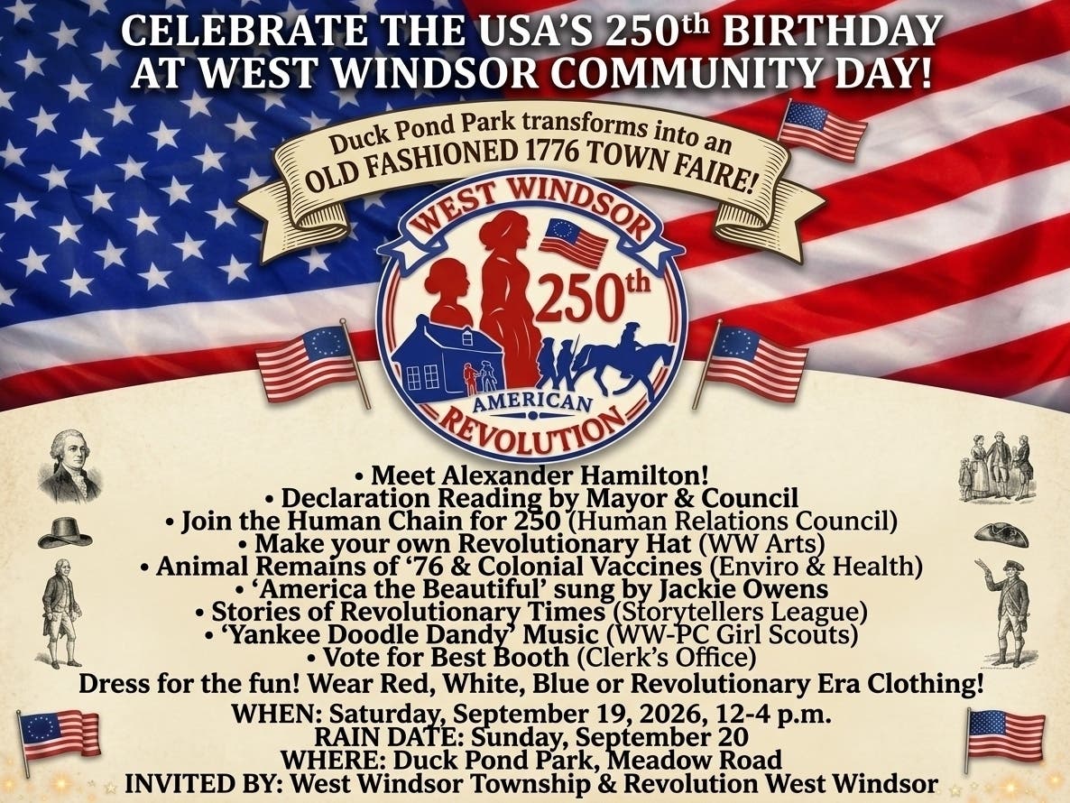 2026 West Windsor Community Day USA 250th Celebration!