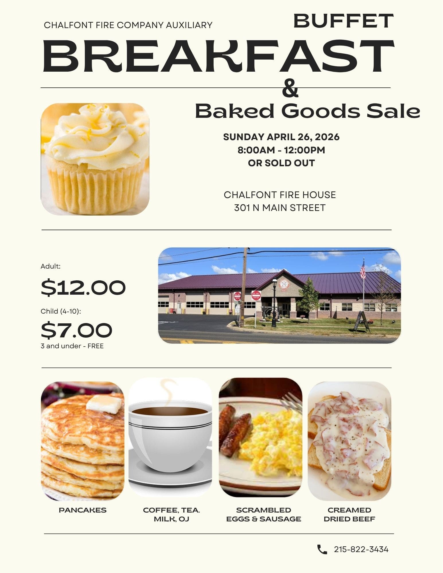 Buffet Breakfast & Baked Goods Sale