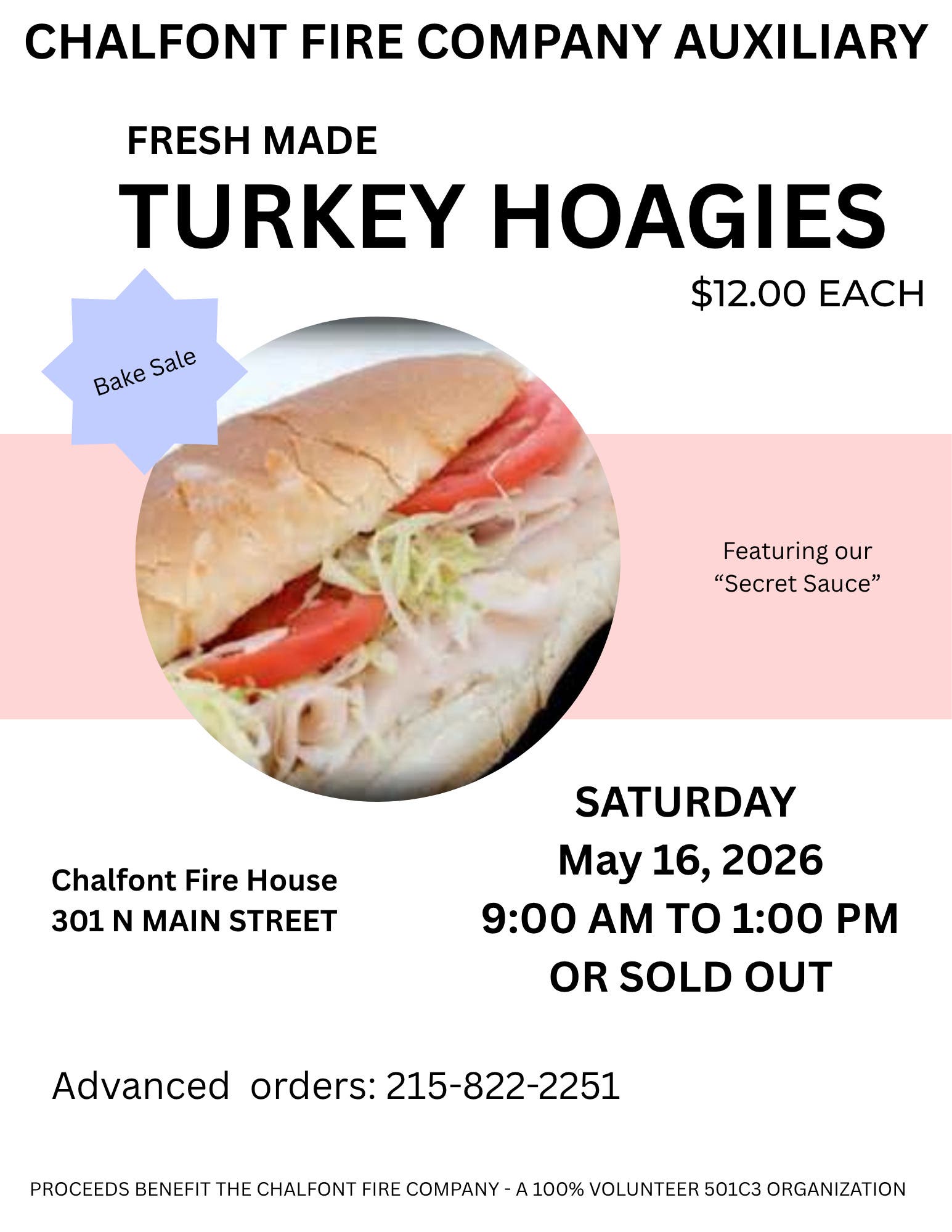 Fresh Made Turkey Hoagies