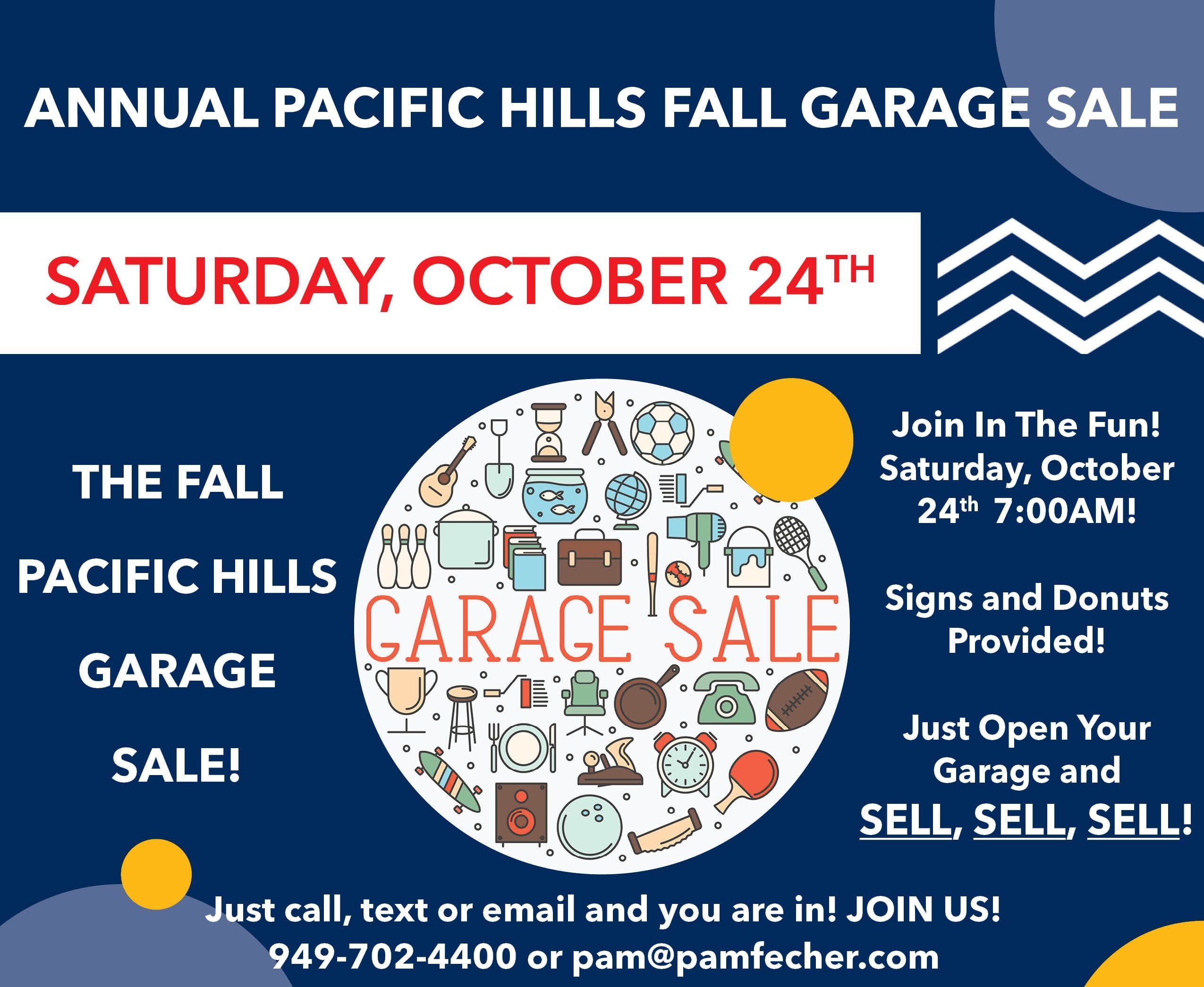 The Fall 2026 Pacific Hills Garage Sale!