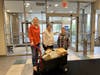 Friends Co-Presidents Greet Ricoh Representative