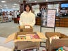 Aryan Masaldan with his book donation