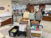 Aryan with Peggy Smith and Peg Miesnik, Friends of the Library Board Members