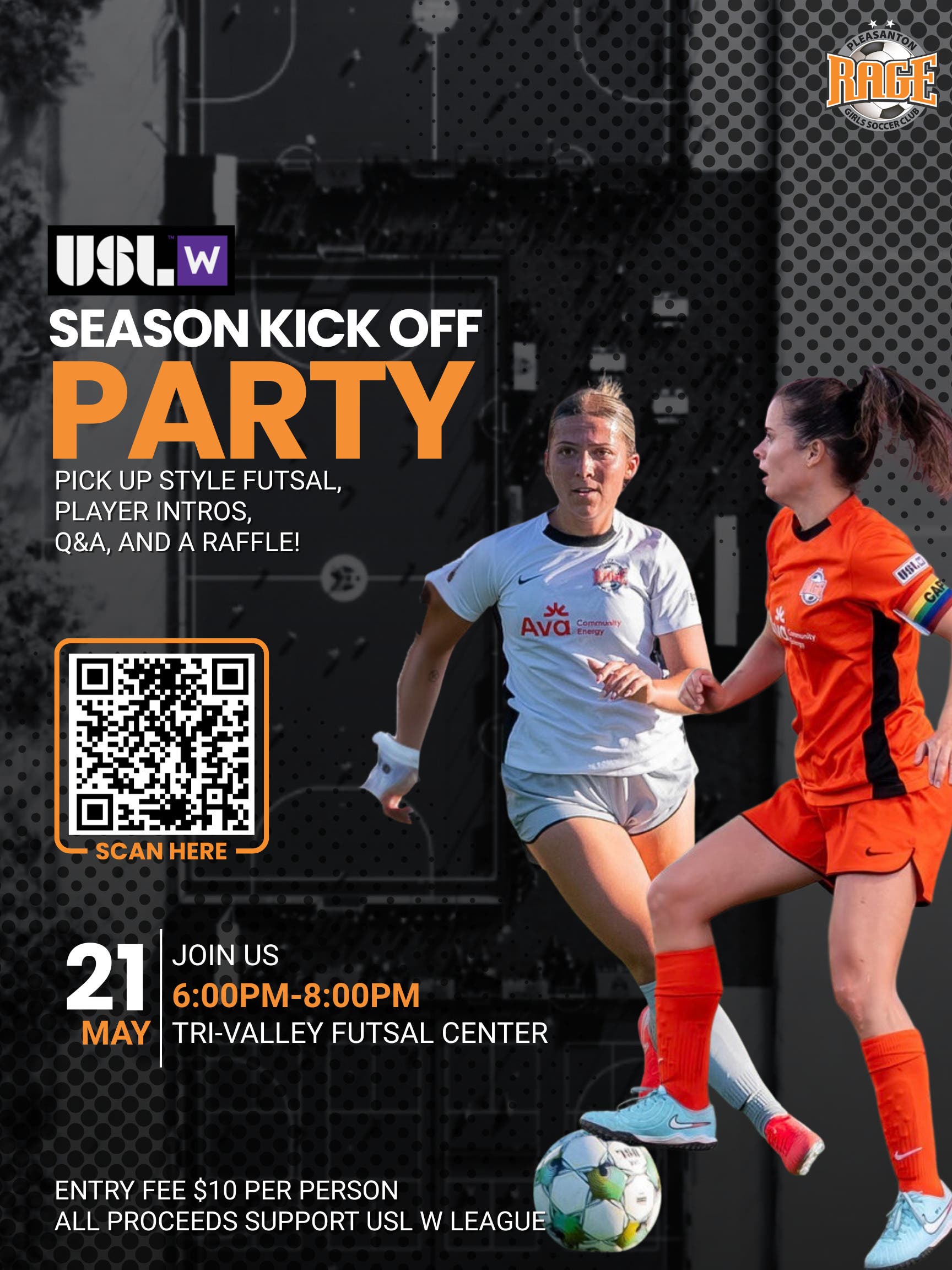 Pleasanton RAGE USL Women's Season Kick Off Party