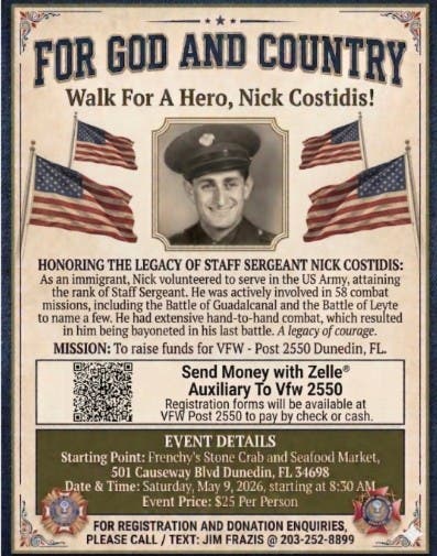 For God And Country: Walk For A Hero, Nick Costidis!