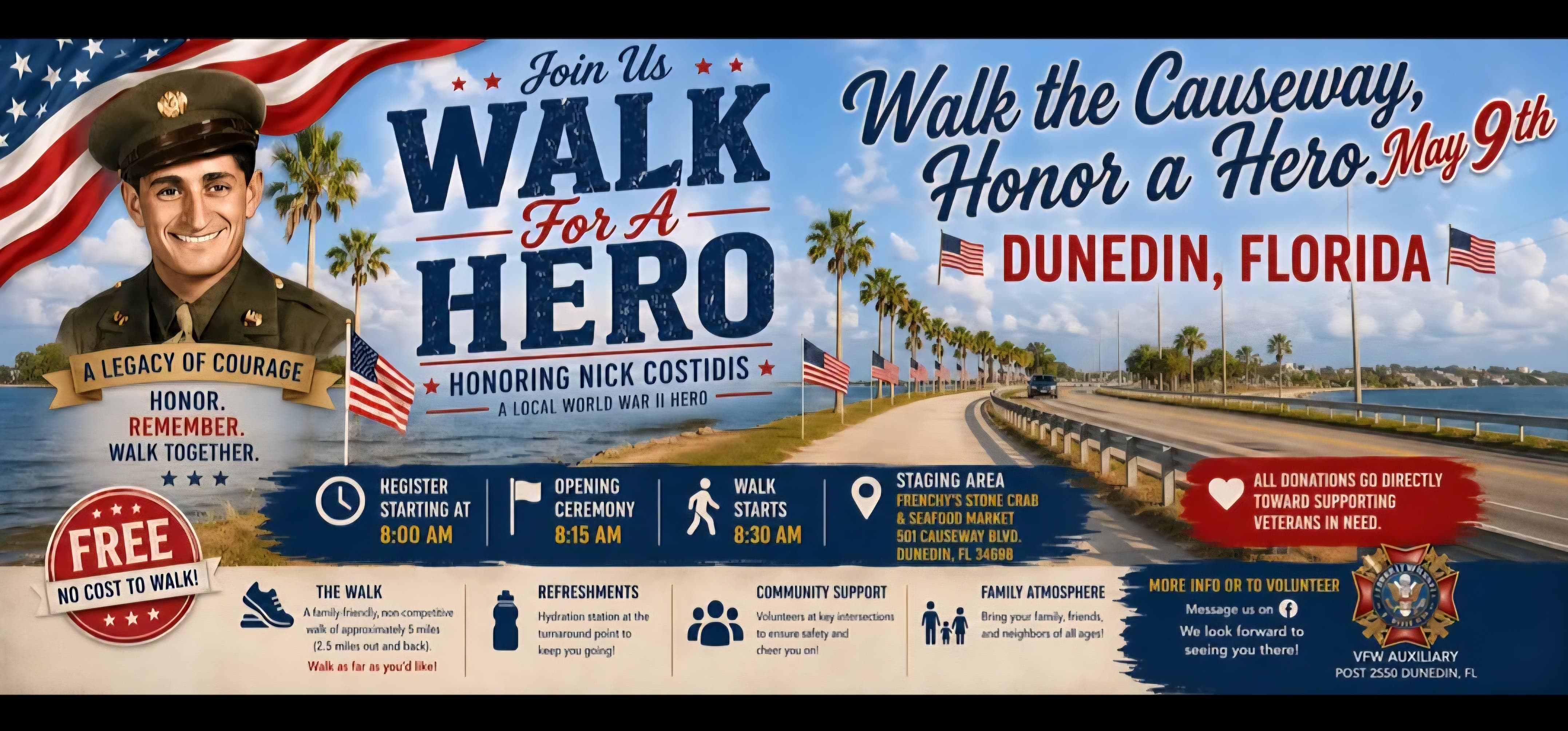 Veteran's 5k Walk on the Dunedin Causeway