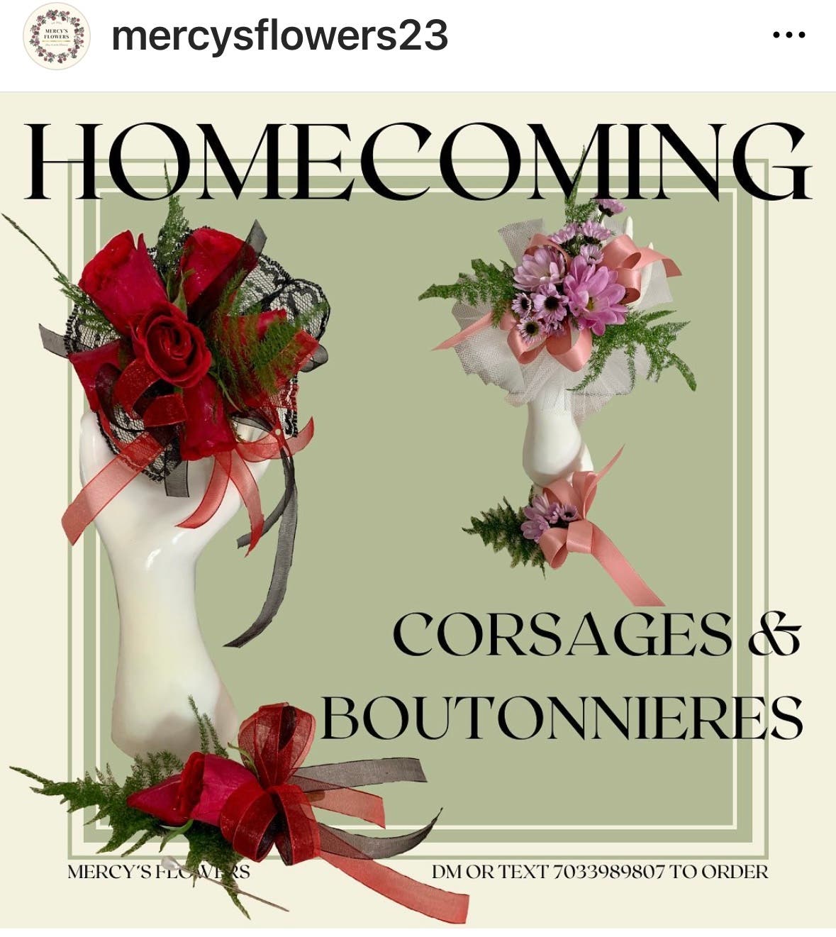 Oct 31 Corsages from Mercy's Flowers Kingstowne, VA Patch