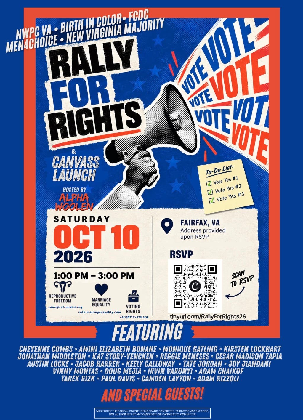 Fairfax Rally for Rights & Canvass Launch
