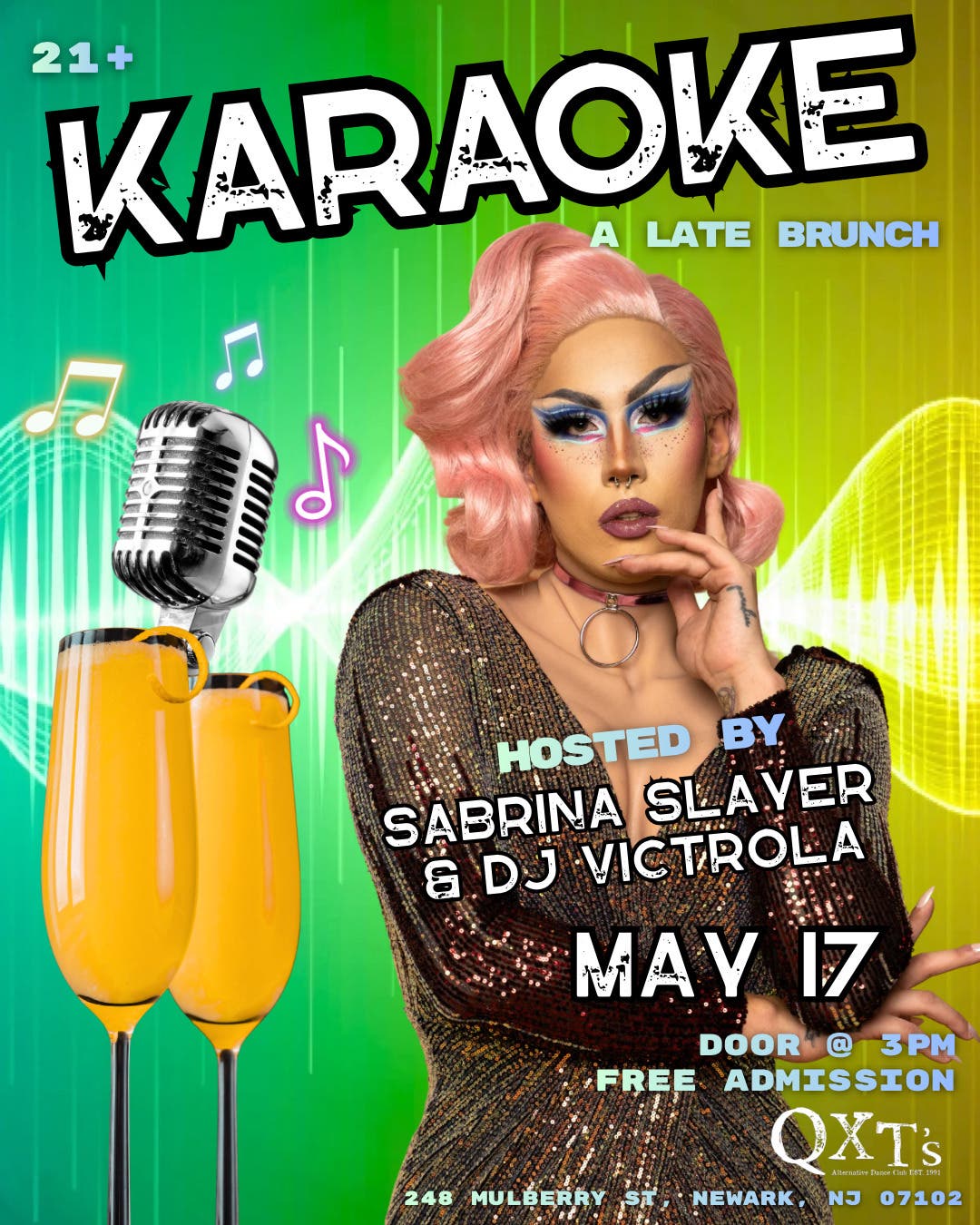 KARAOKE ... a late Sunday Brunch comes to QXT's ** Free Admission **