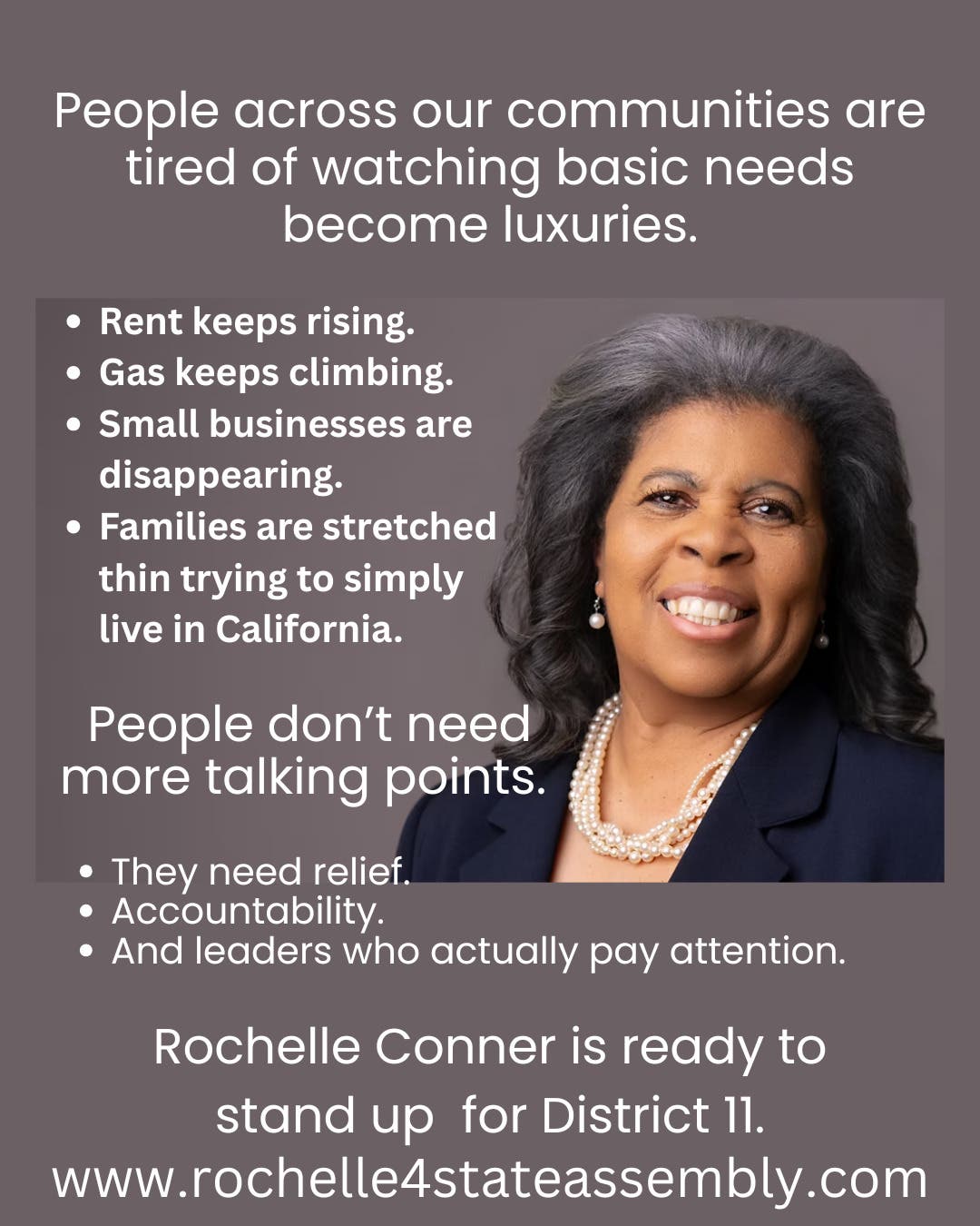 People across our communities are tired of watching basic needs become luxuries.