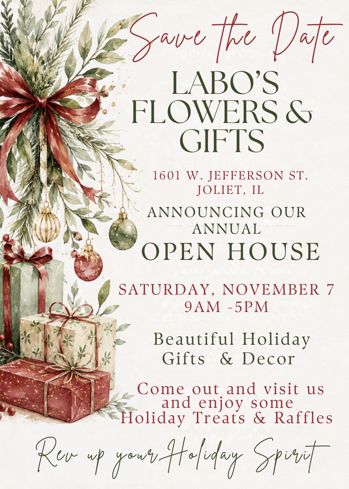 Labos Flowers Holiday Open House