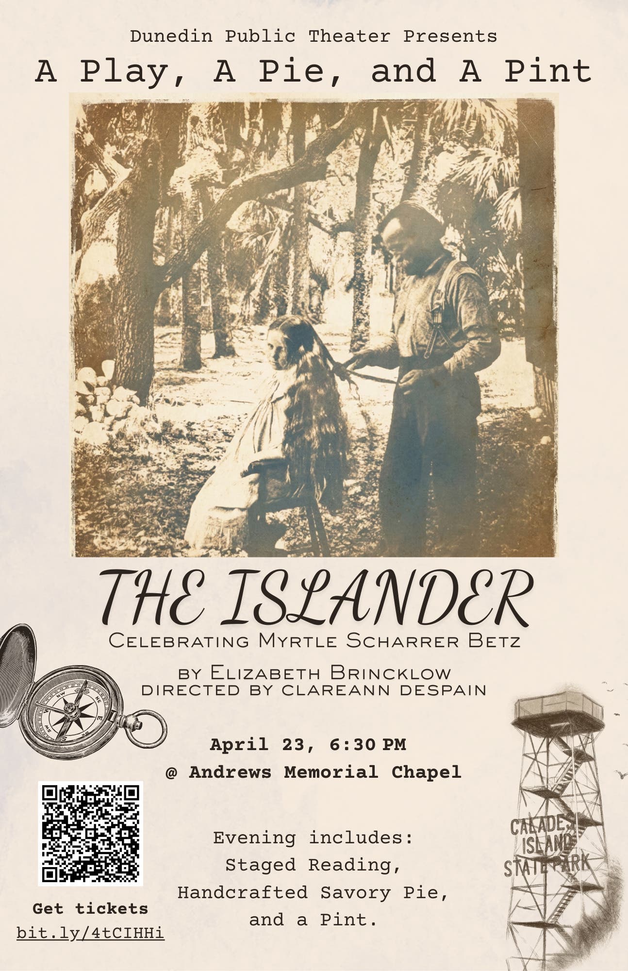 A Play, A Pie & A Pint, Celebrating Caladesi Island's Myrtle Scharrer Betz