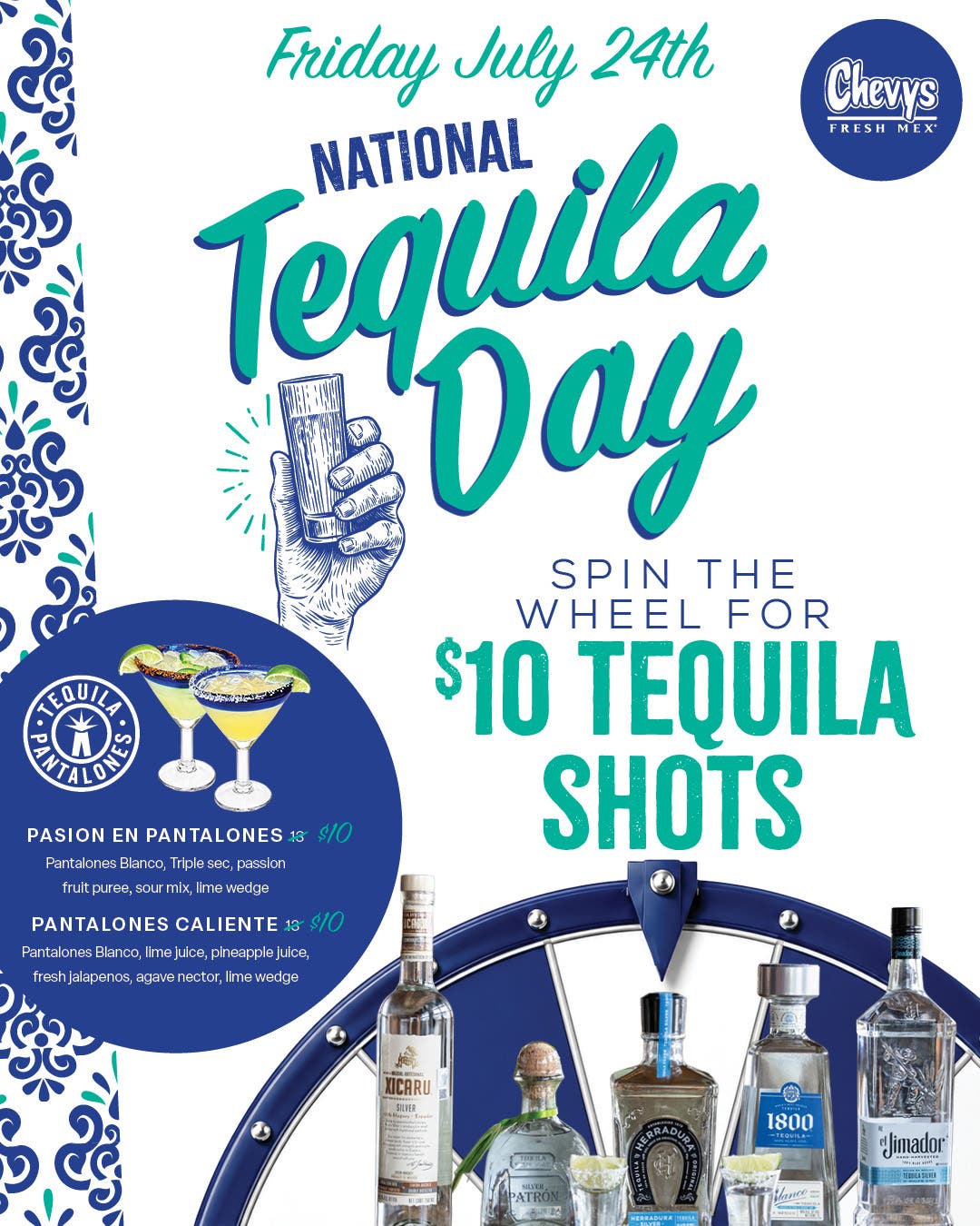 Celebrate National Tequila Day at Chevys Fresh Mex
