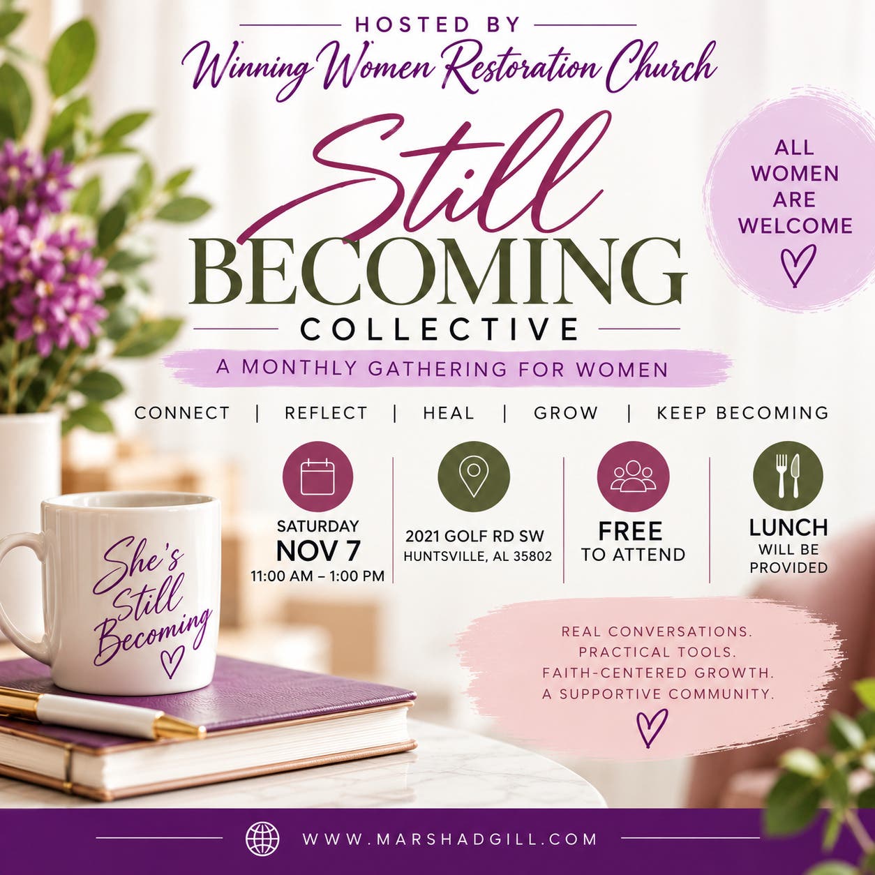Free Women's Gathering in Huntsville Focuses on Healing, Faith & Personal Growth