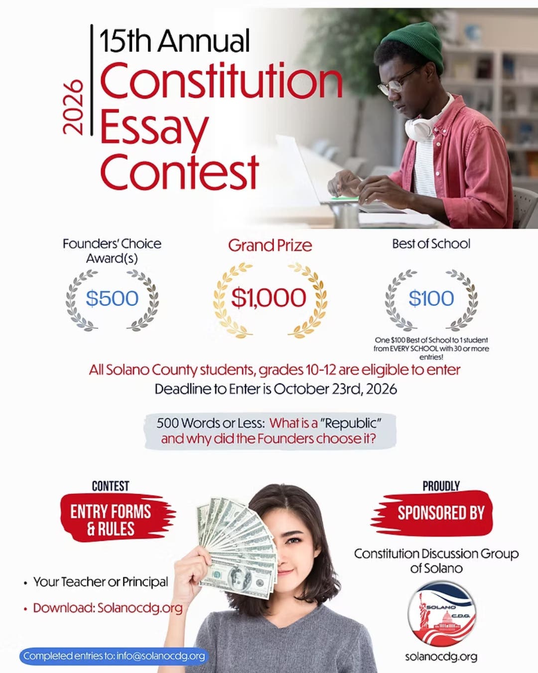 ๐๏ธ It's time for the 15th Annual Constitution Essay Contest!