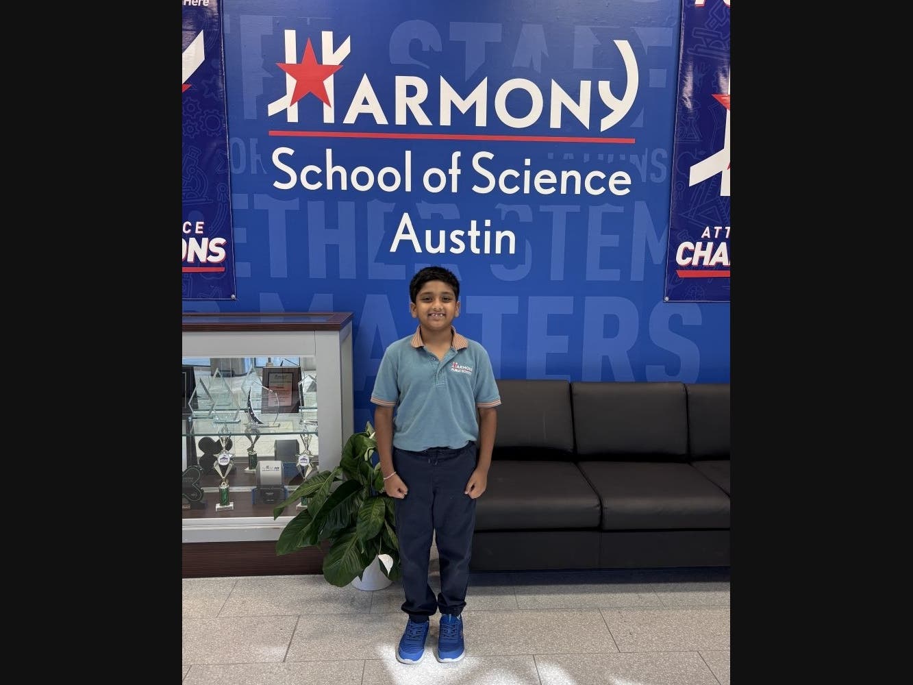 Eklavya Barik, a fourth-grade student at Harmony School of Science in Austin
