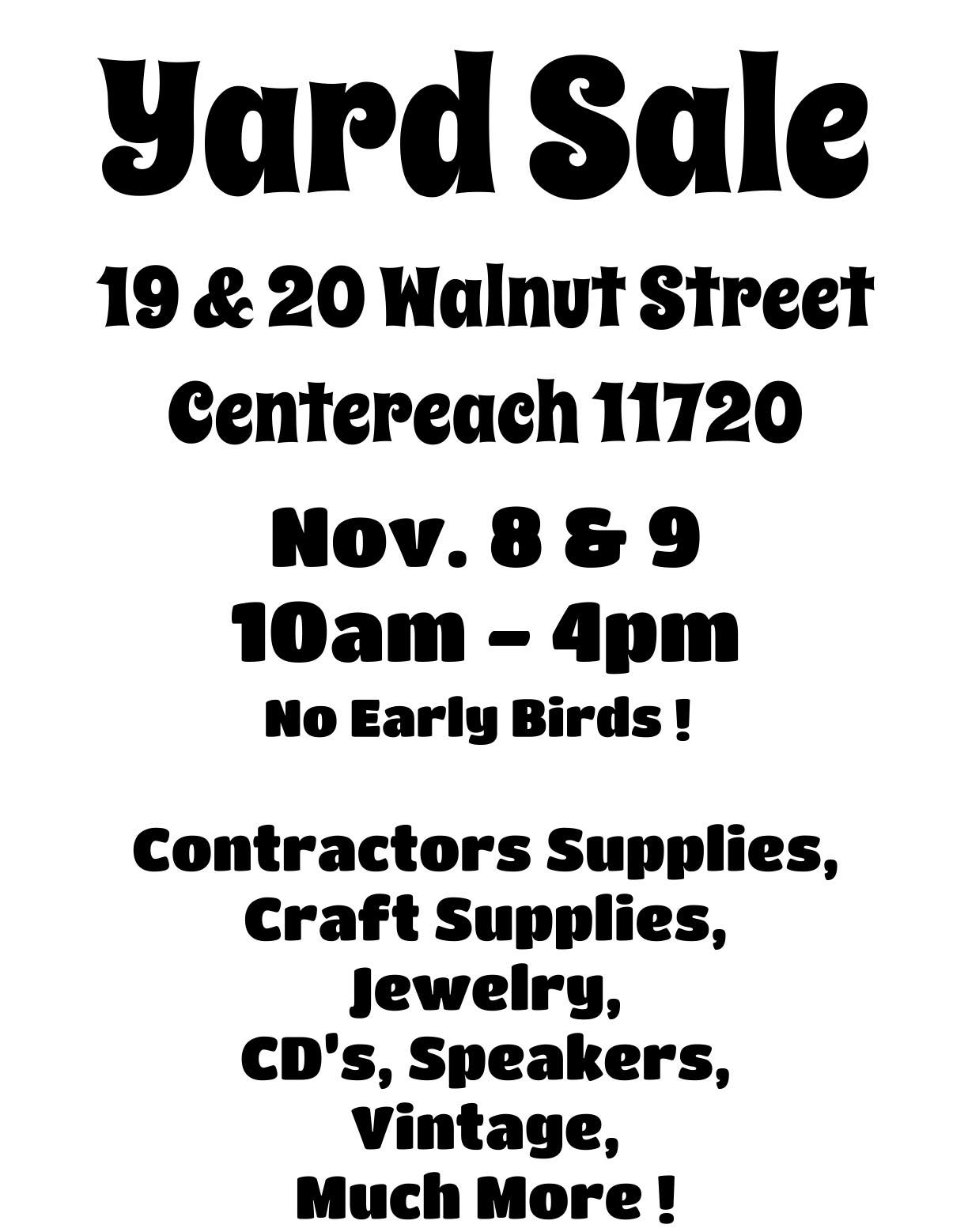 Yard Sale Long Island, NY Patch