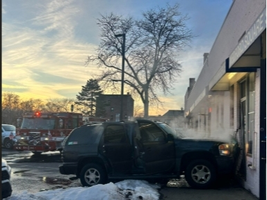One resident helped the driver out of the smoking vehicle.