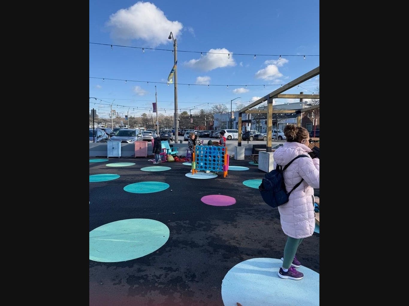 What was once a parking lot has become a place for community members of all ages.