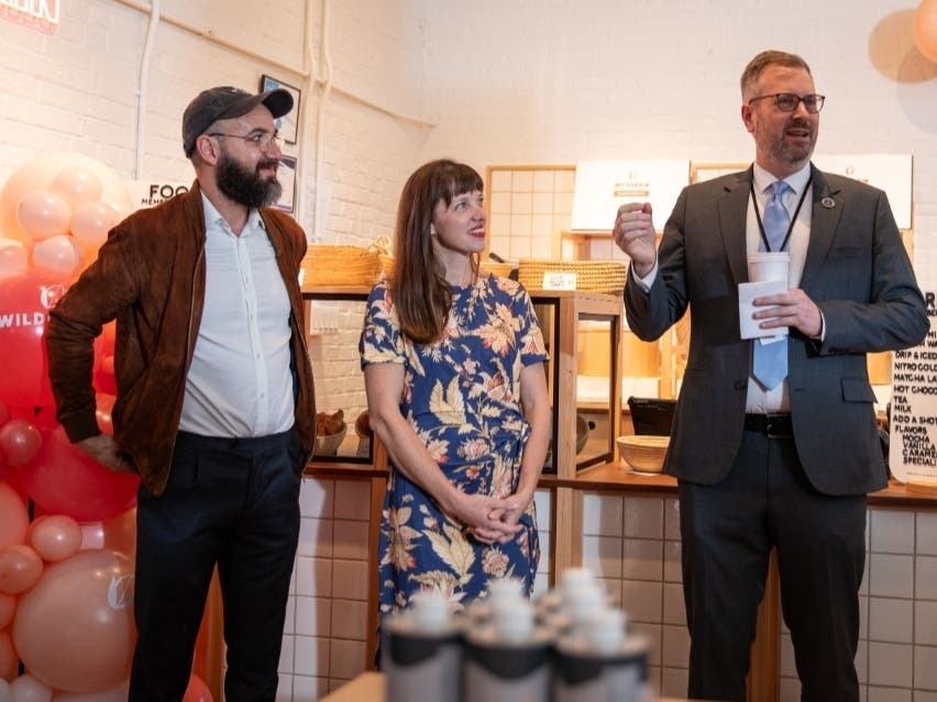 Salhi and Hartzheim were joined by Mayor Wilson for the grand opening of the store.
