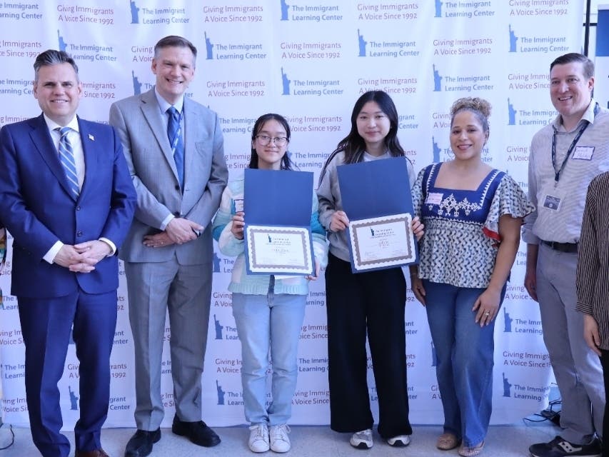 Sophia Zhang and Kelly Ye were awarded citations by Mayor Gary Christenson.
