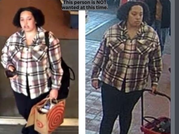 The woman was captured on camera recently.